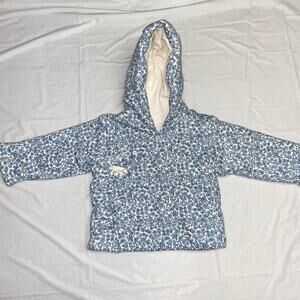 M&S Marks and Spencer Blue Floral Wrap Jacket Baby Girls Size 0-3 Months